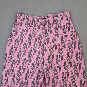Y2K Love Pink Jeans Women's *Small Tribal Yin Yang AOP Mid-Rise Taper Leg‎
